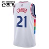 Maillot Enfant Philadelphia 76ers Joel Embiid 2024-25 Nike City Edition Blanc Swingman